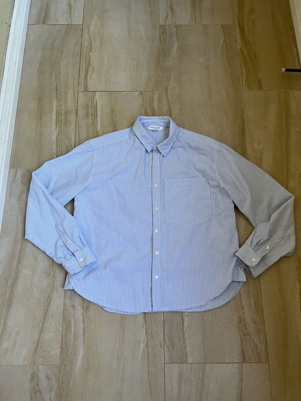 Blue Stripe Button-Down Shirt